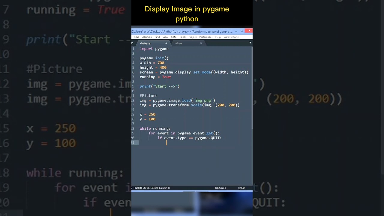 Pygame Tutorial: How to Display an Image in Python