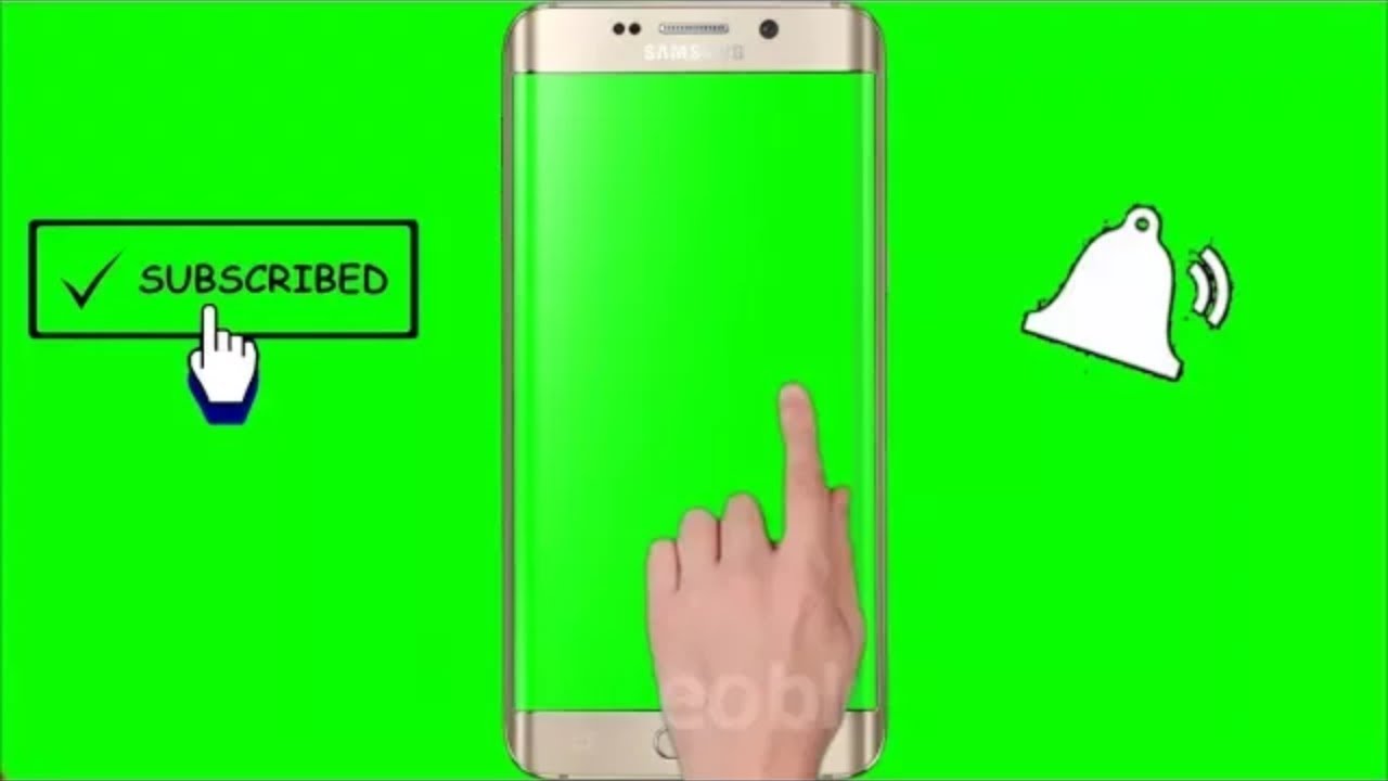 Green Screen Intro Templates with Bell & Subscribe Icon 📱