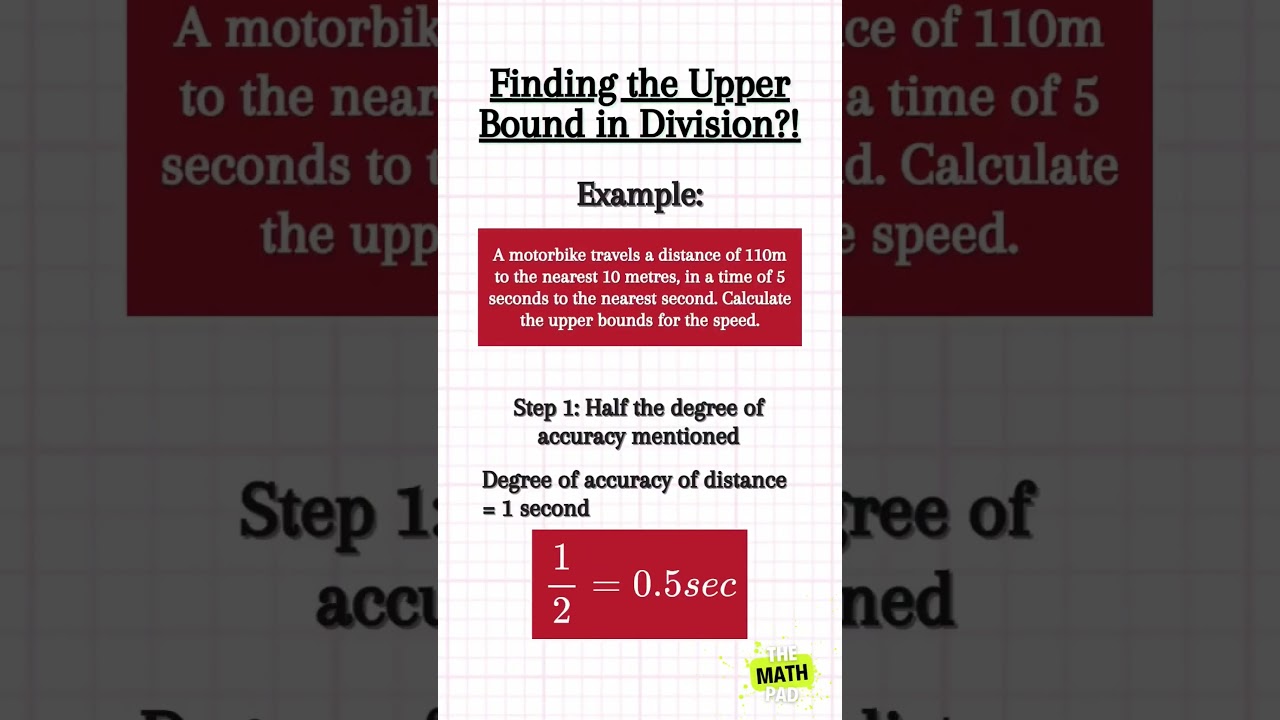 Understanding Upper and Lower Bounds in Division