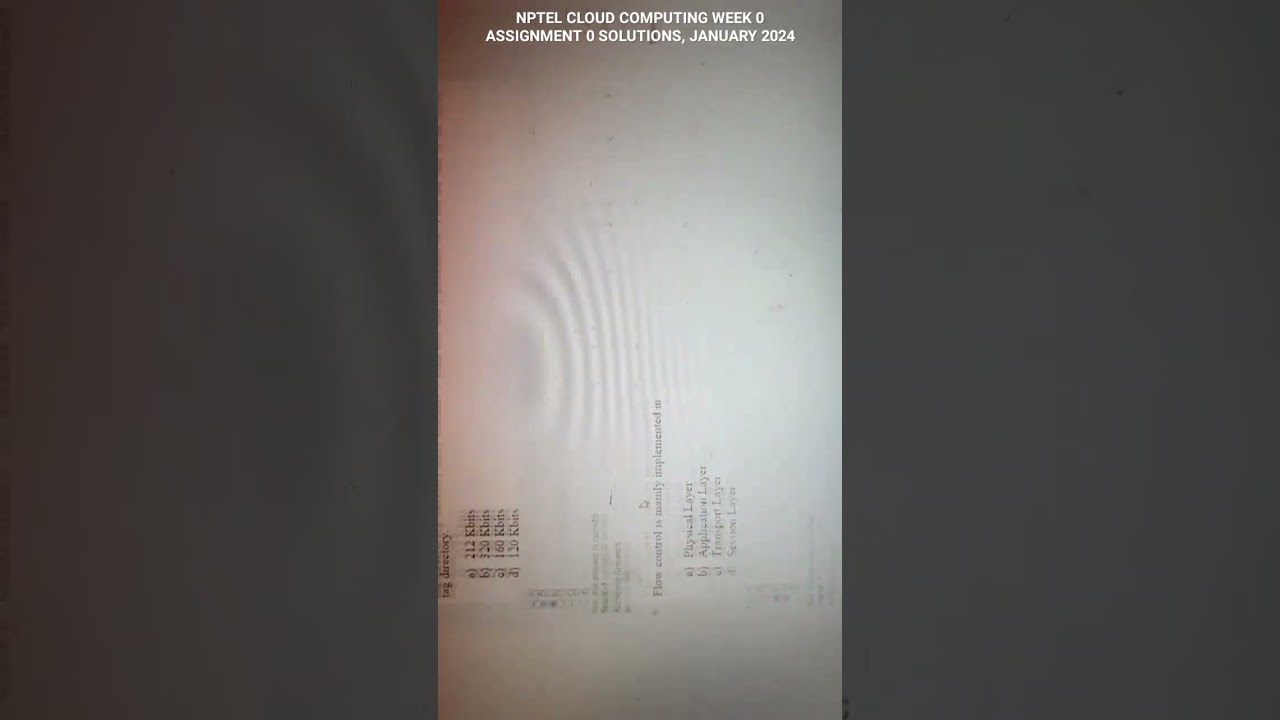 NPTEL Cloud Computing Week 0 Assignment 0 Solutions (Jan 2024)