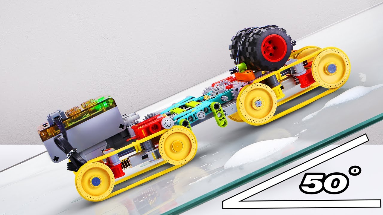 Lego Cars on Slippery Glass Test 🚗