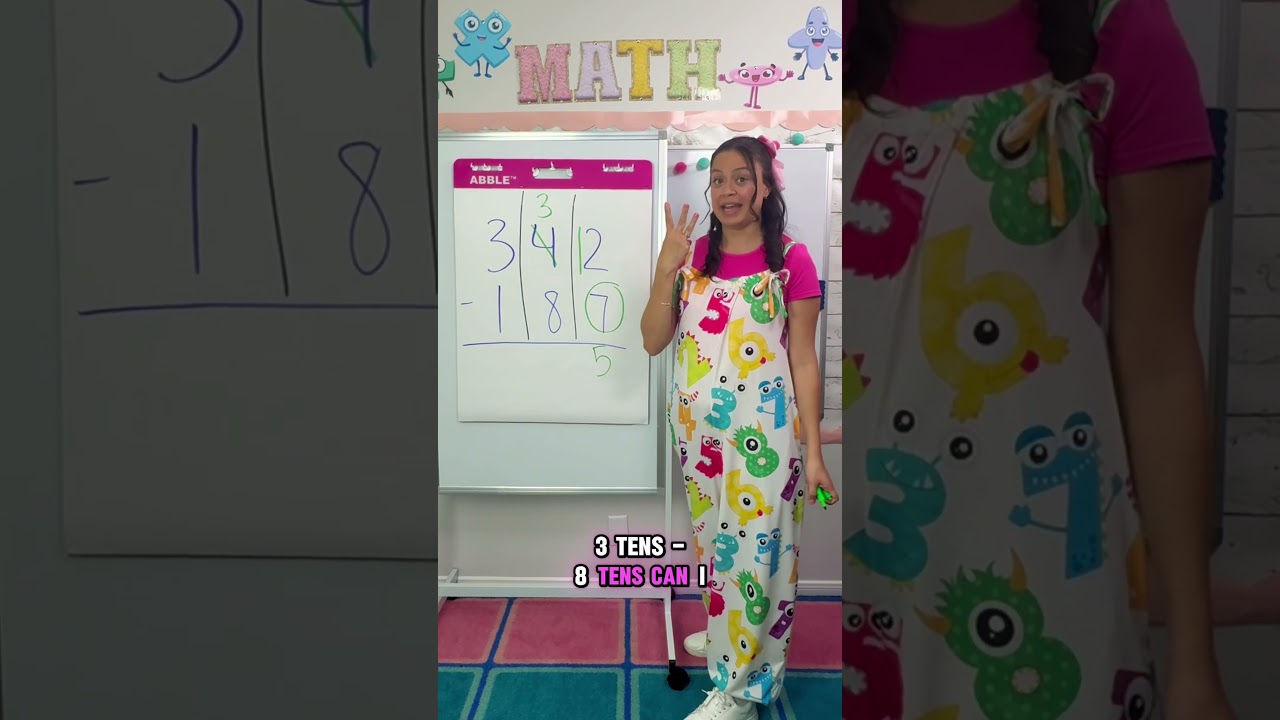 Subtracting 3 digit numbers with regrouping #mathlessons #maths #subtraction