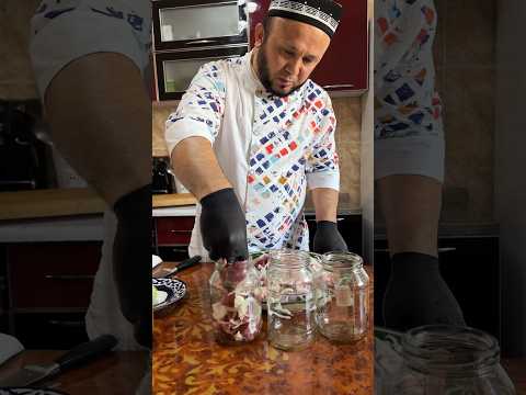 Говяжья тушенка в банке #uzbekfood #food #cooking