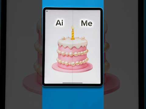 AI vs Me pink cake #art #creativeartemoji #drawing #aivsartists #procreate