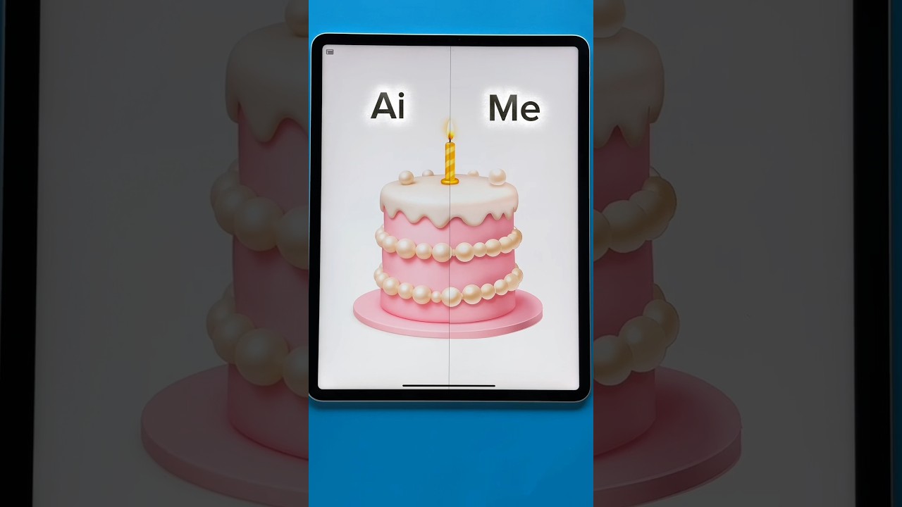 AI vs Me: Pink Cake Art 🎂