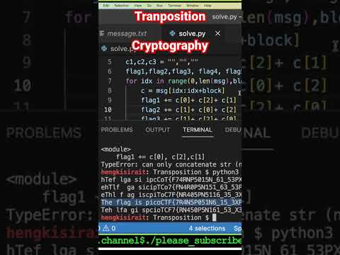 Transposition #picoctf #cryptography #ctf