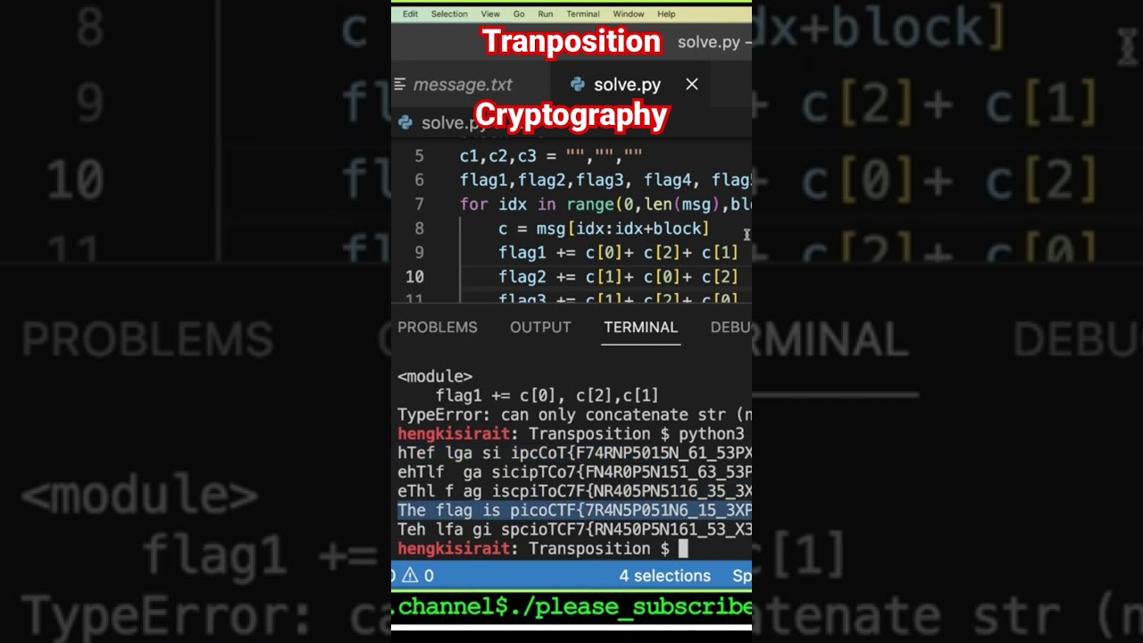Master the Transposition Cipher Challenge on picoCTF 🔐