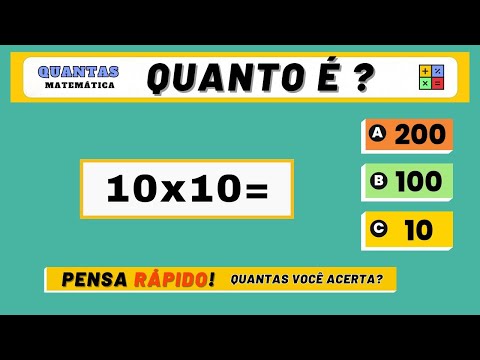 ✅ Quiz de Matemática com Continhas de Multiplicação I Pensa Rápido ! Quantas Você Acerta?