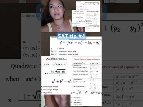 Memorize THESE formulas for the SAT📝