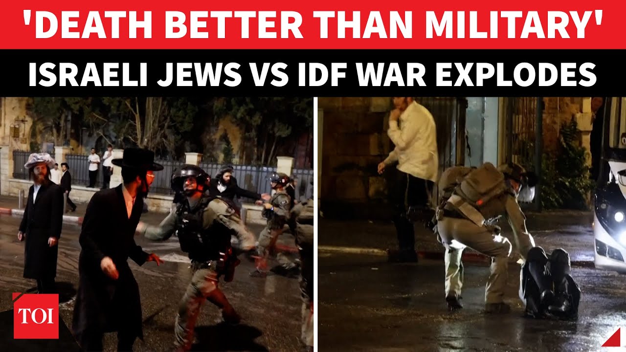Israeli Jews Riot in Jerusalem Over Mandatory Military Service, Refusing to Fight Hamas