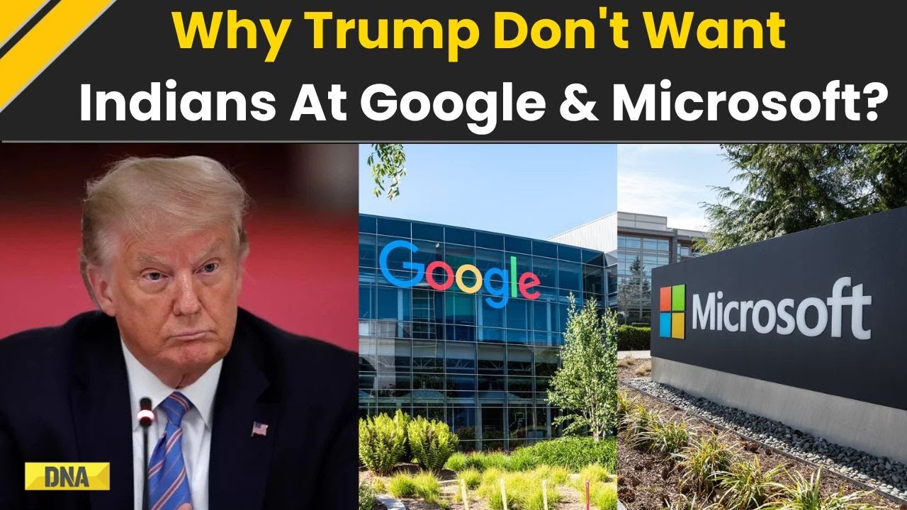US News: Donald Trump Criticizes Google & Microsoft for Hiring Indians | Sundar Pichai and Satya Nadella
