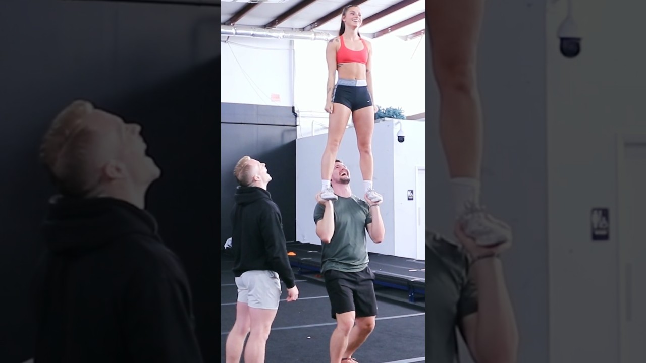 "What is wrong with you?" #cheer #stunt #shorts