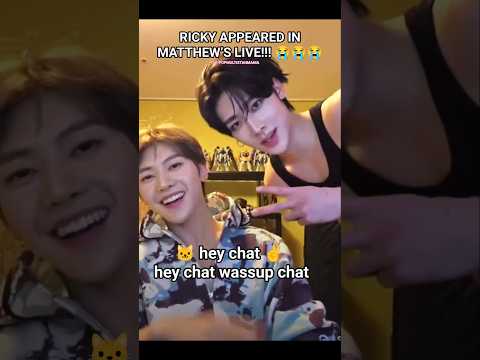 RICKY APPEARED IN MATTHEW'S LIVE 😭😭😭 #RICKY #zerobaseone #funny #seokmatthew #fyp #shorts #kpop
