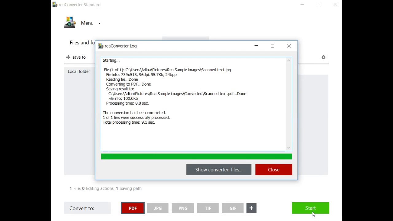 How to create a searchable PDF with reaConverter