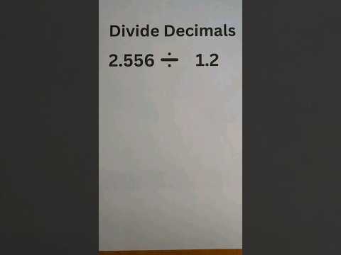 How to Divide Decimals by Decimals #shorts