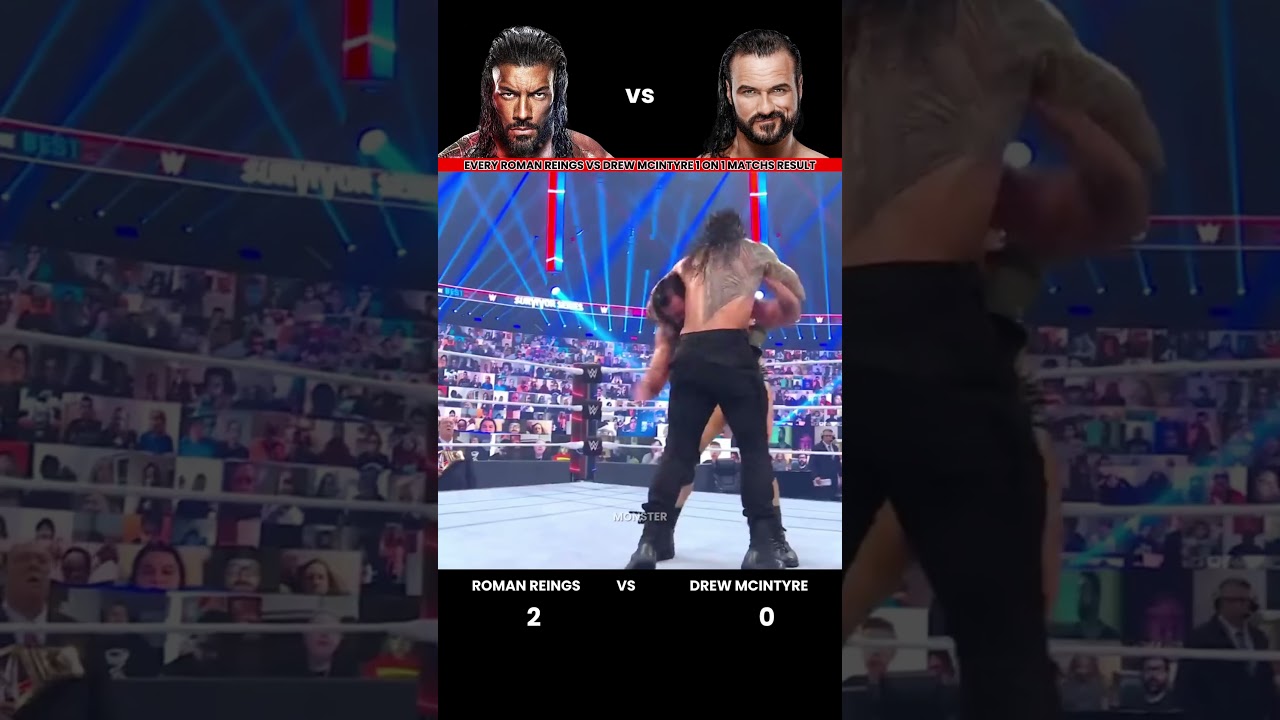 Every Roman Reigns vs Drew McIntyre 1 vs 1 Match Result Edit 💥 #wwe