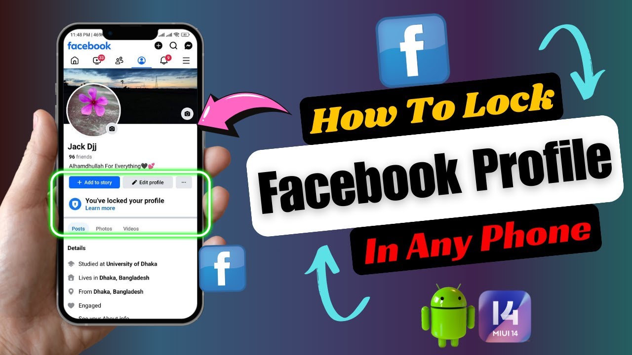 How To Lock Facebook Profile | Fb Profile Lock On Any Phone