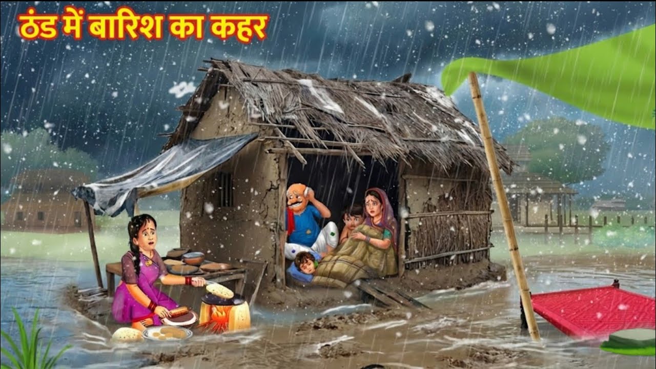 ठंड में बारिश का कहर: एक प्रेरक हिंदी कहानी ❄️