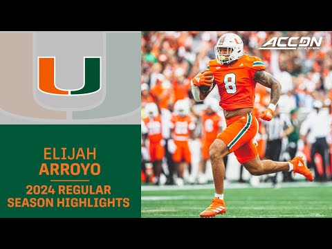 Elijah Arroyo 2024 Regular Season Highlights | Miami Tight End