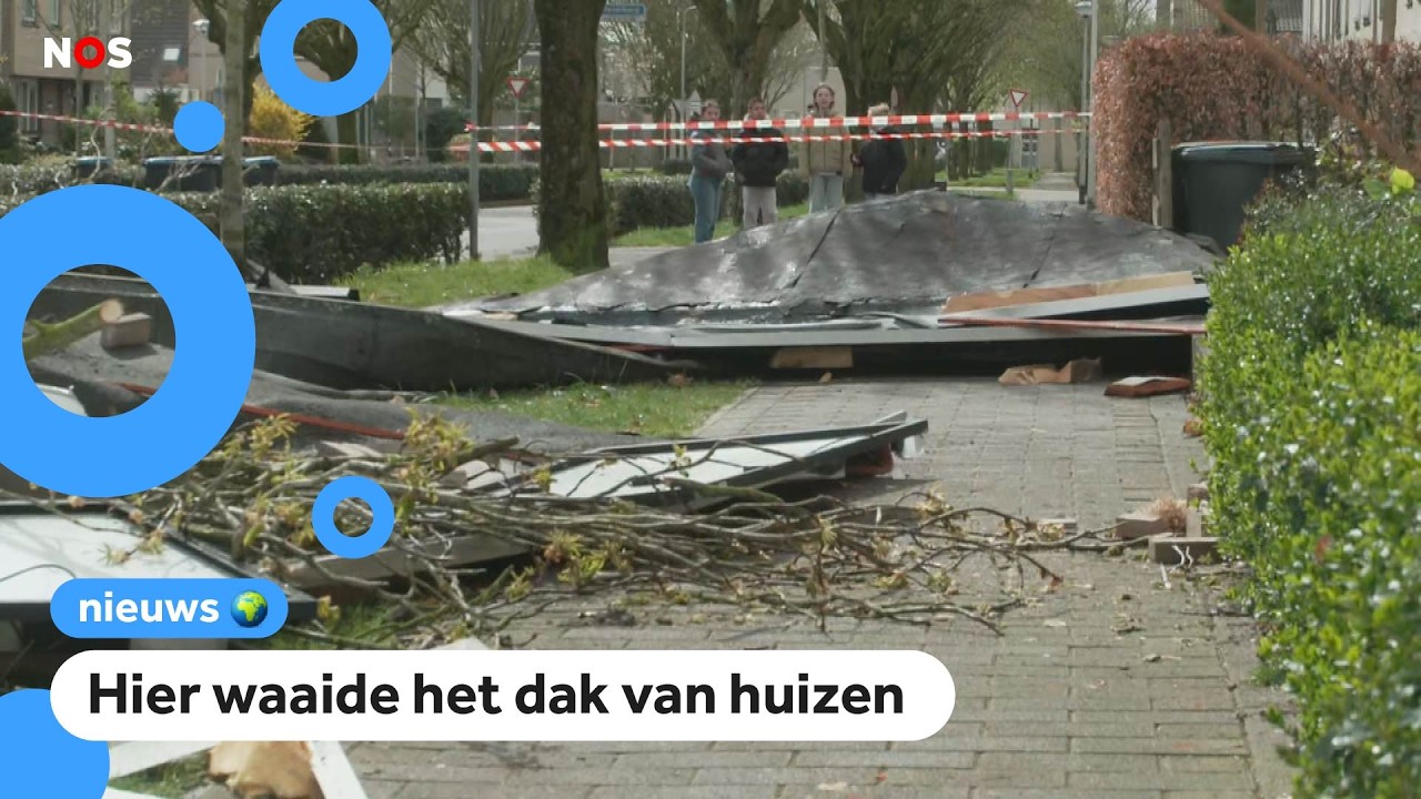Harde wind en hagel veroorzaken schade in Roosendaal 🌬️
