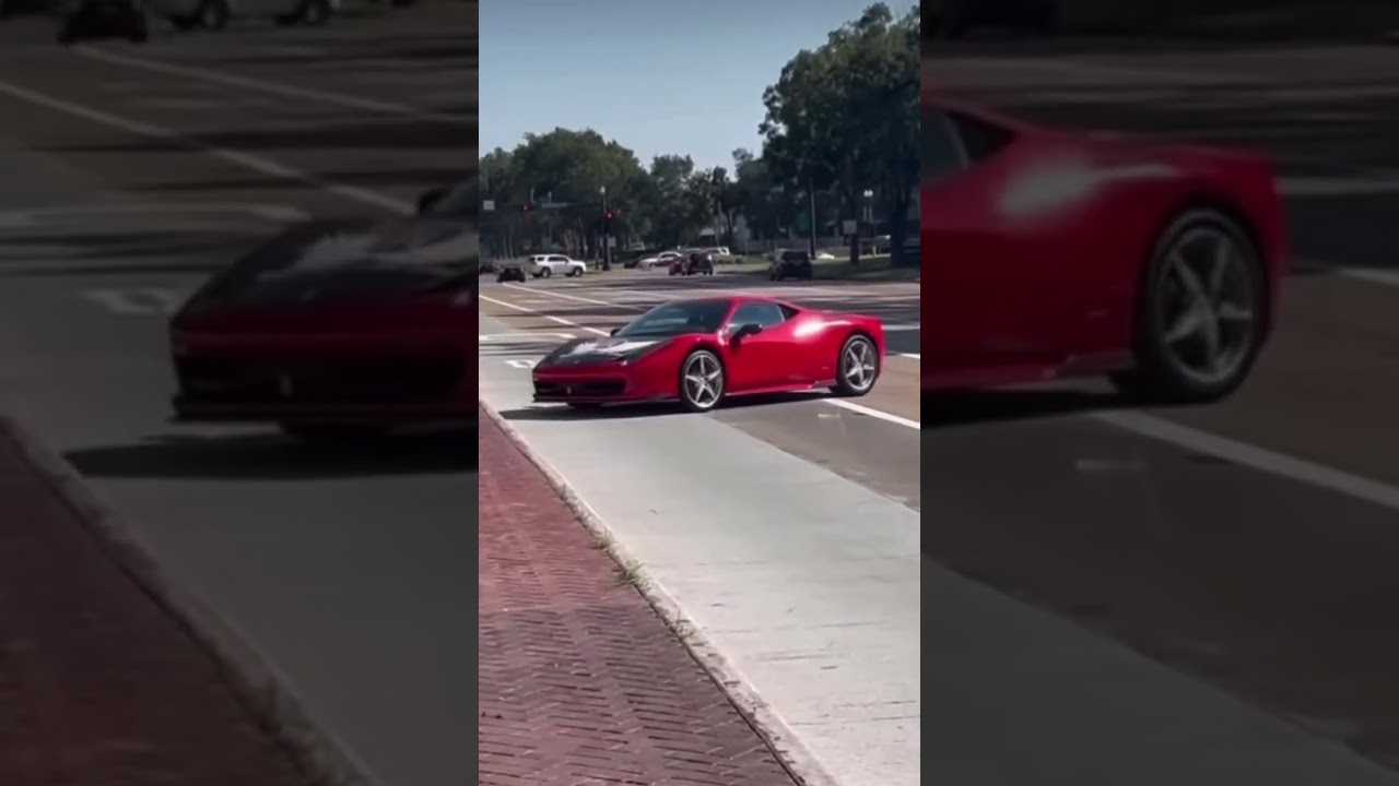 Girl Crashes Her Daddy’s Ferrari 458 Leaving Car Show! #shorts
