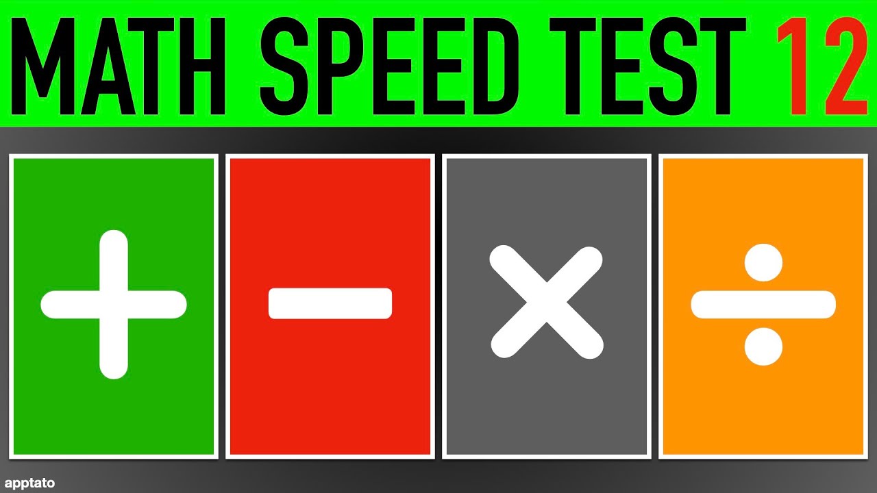 Boost Your Math Skills with Speed Test #12: 20 Quick Addition, Subtraction & More! ⚡