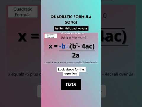 Quadratic Formula Explained in 12 Seconds