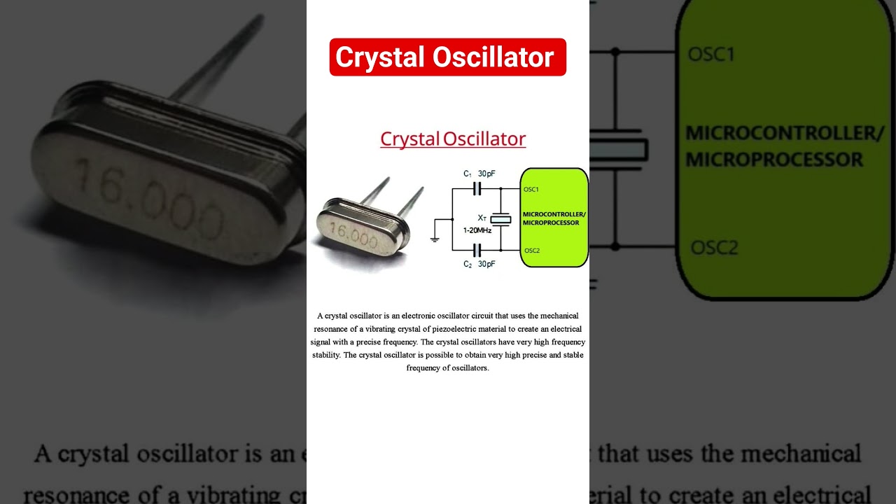 Crystal Oscillator working principle and application #electronicseducation #electronicsrd #crystal