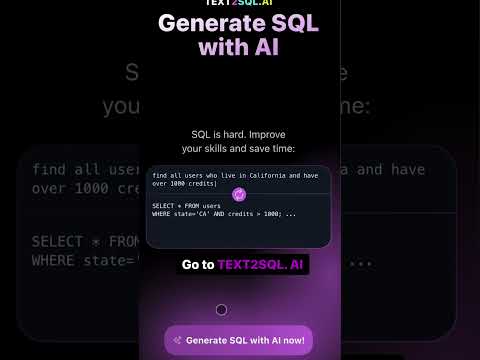 AI TOOL FOR SQL 🔥🔥 #sql #dataanalytics #ai