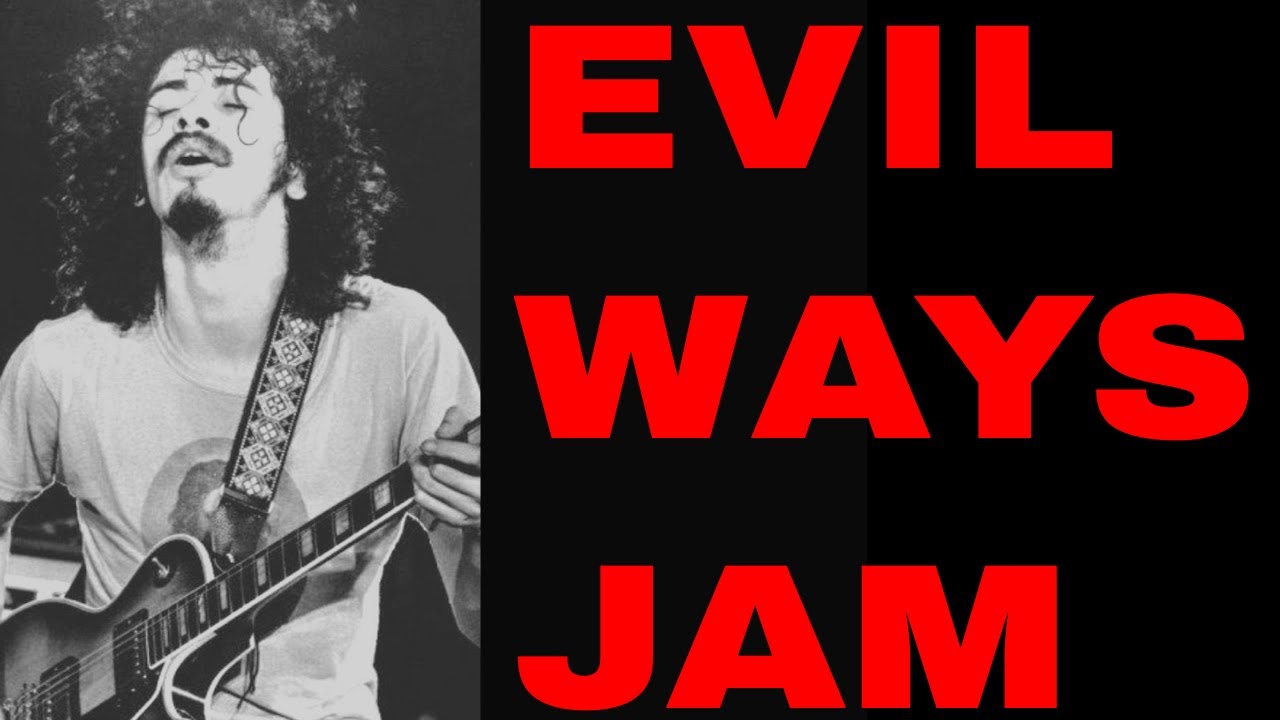 Evil Ways Santana Style Latin Rock Guitar Backing Track (G Dorian)