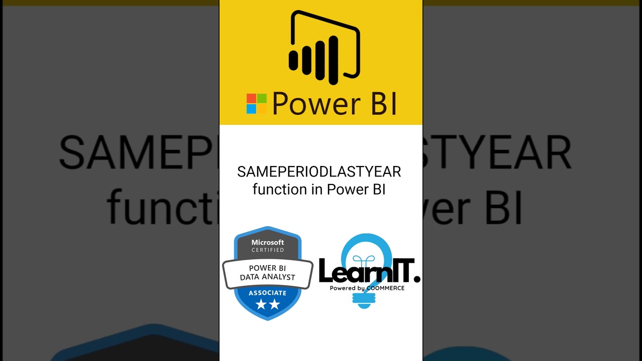 Power BI SAMEPERIODLASTYEAR Function | DAX Tutorial 📊