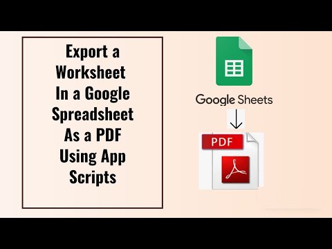 How to export Specific Worksheet In Google sheets to PDF