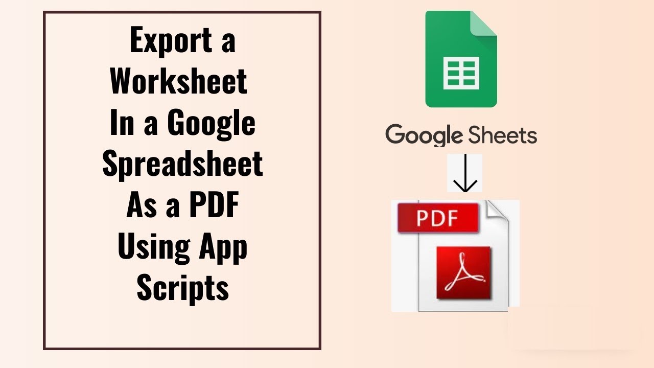 Easily Export a Specific Worksheet to PDF in Google Sheets 📄