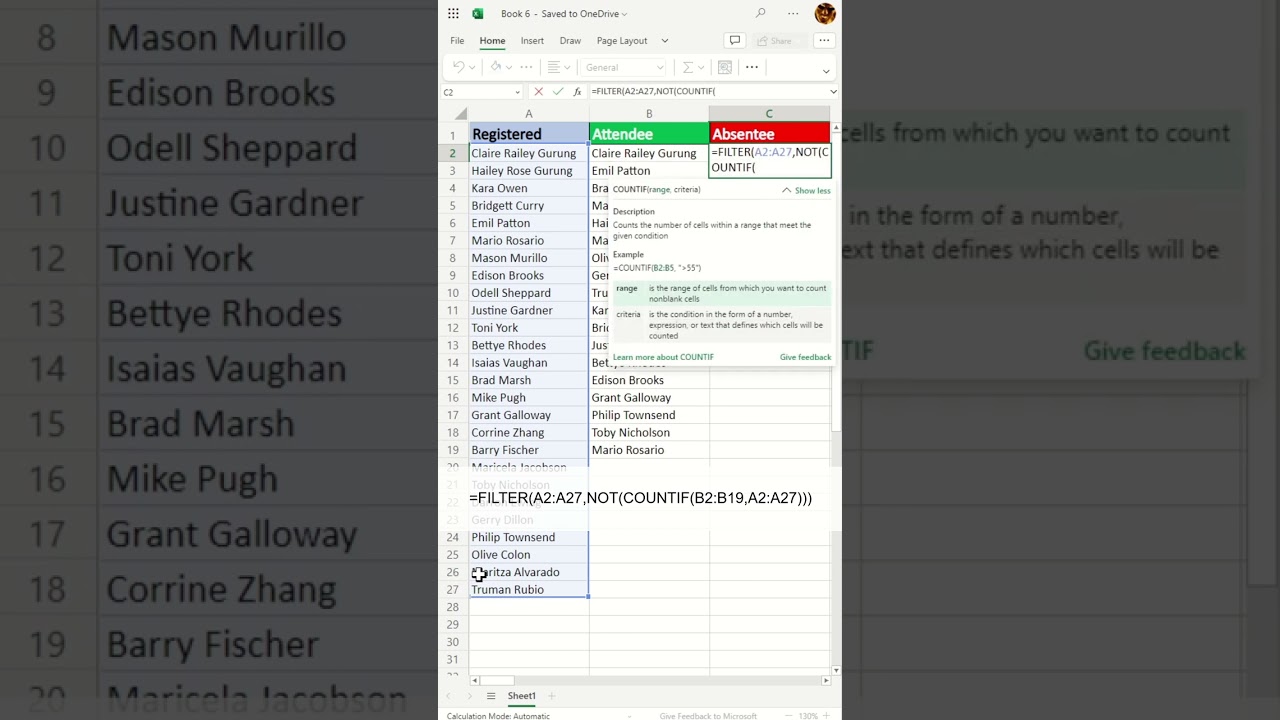 Compare Lists in Excel to Find Missing Data 🔍