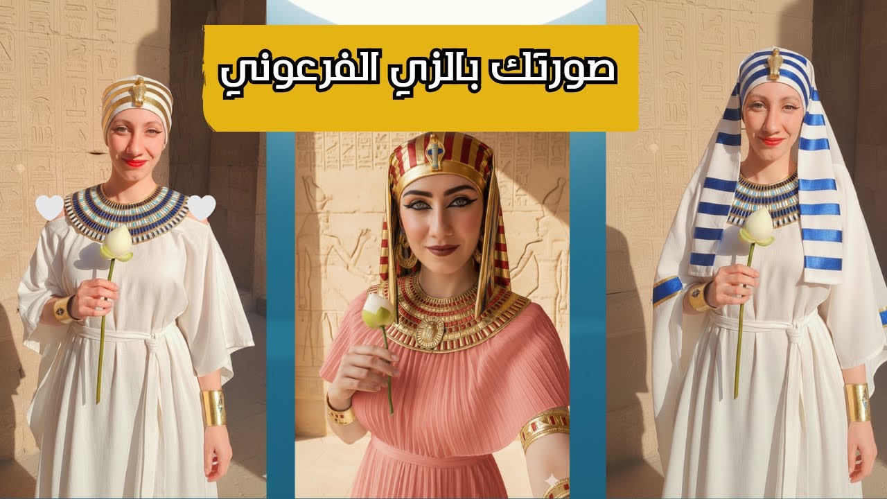 كيف تصوّر صورتك بالزي الفرعوني للاحتفال بالمتحف المصري الكبير 🏺