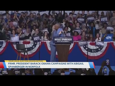 Former President Barack Obama campaigns with Abigail Spanberger in Norfolk