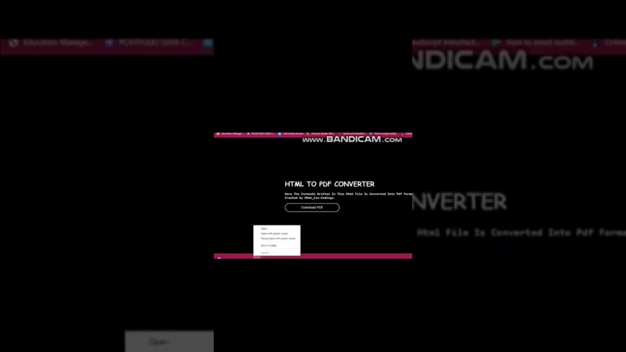 HTML to PDF Converter Using HTML, CSS, and JavaScript