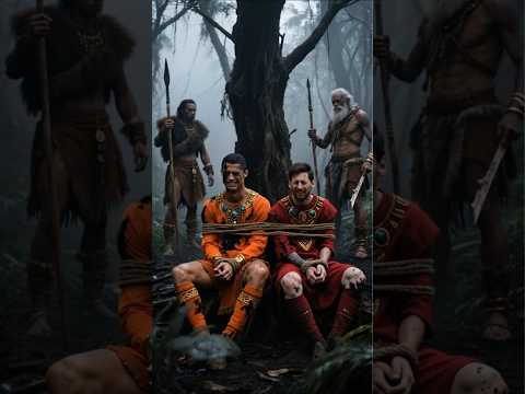 Nightmare in the Jungle: Ronaldo & Messi Captured – Until Ronaldo’s Son Saves Them! 🪓🔥 #ronaldo