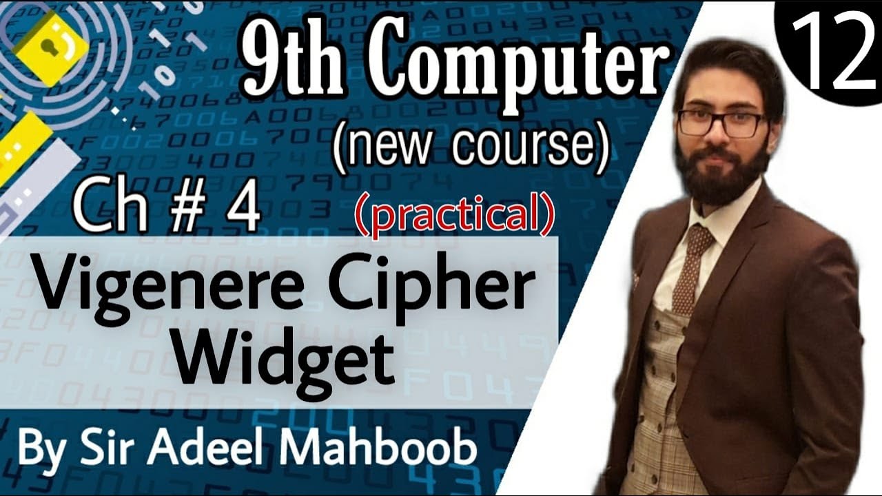 Vigenère Cipher Widget in Hindi/Urdu | 9th Computer Chapter 4 📚