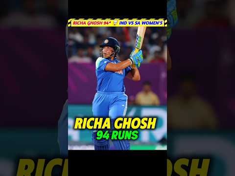 Richa Ghosh 94* 🥶 IND vs SA Women's Wc