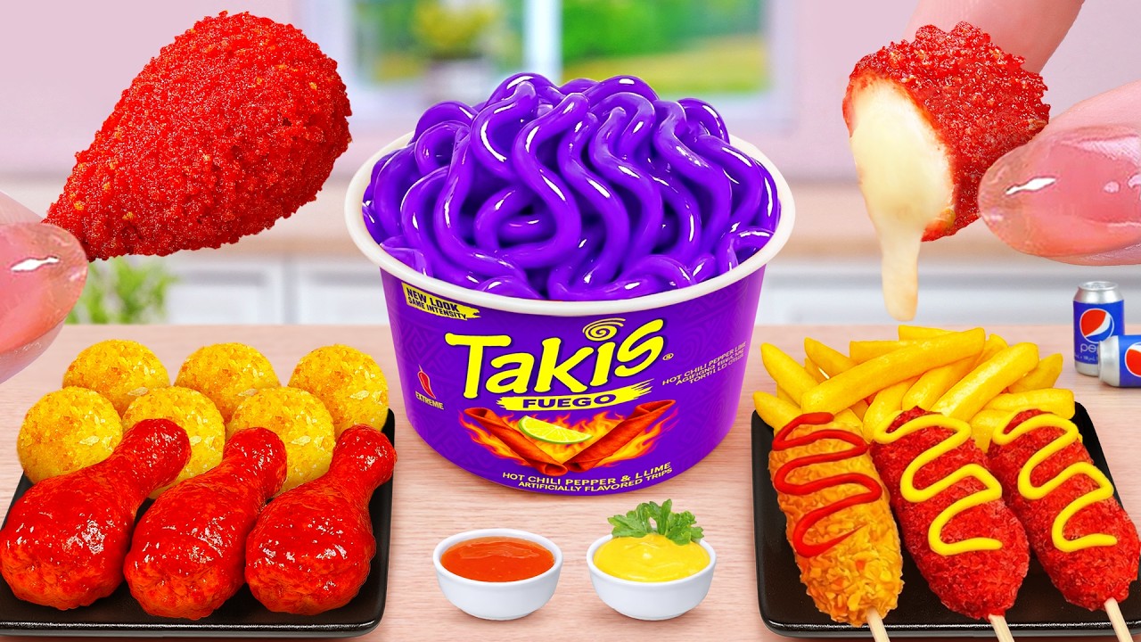 Korean Mini Food: Corn Dogs & Chicken Noodles 🍜