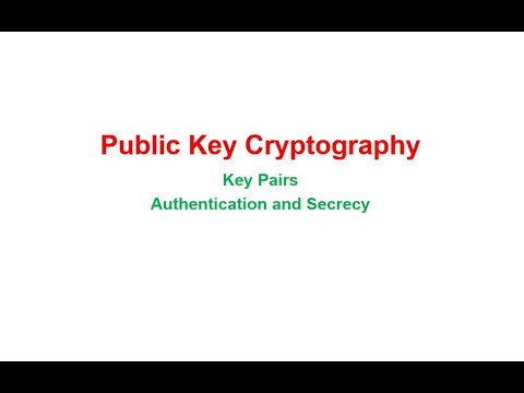 18_Public Key Cryptography - Key pair, Secrecy and Authentication