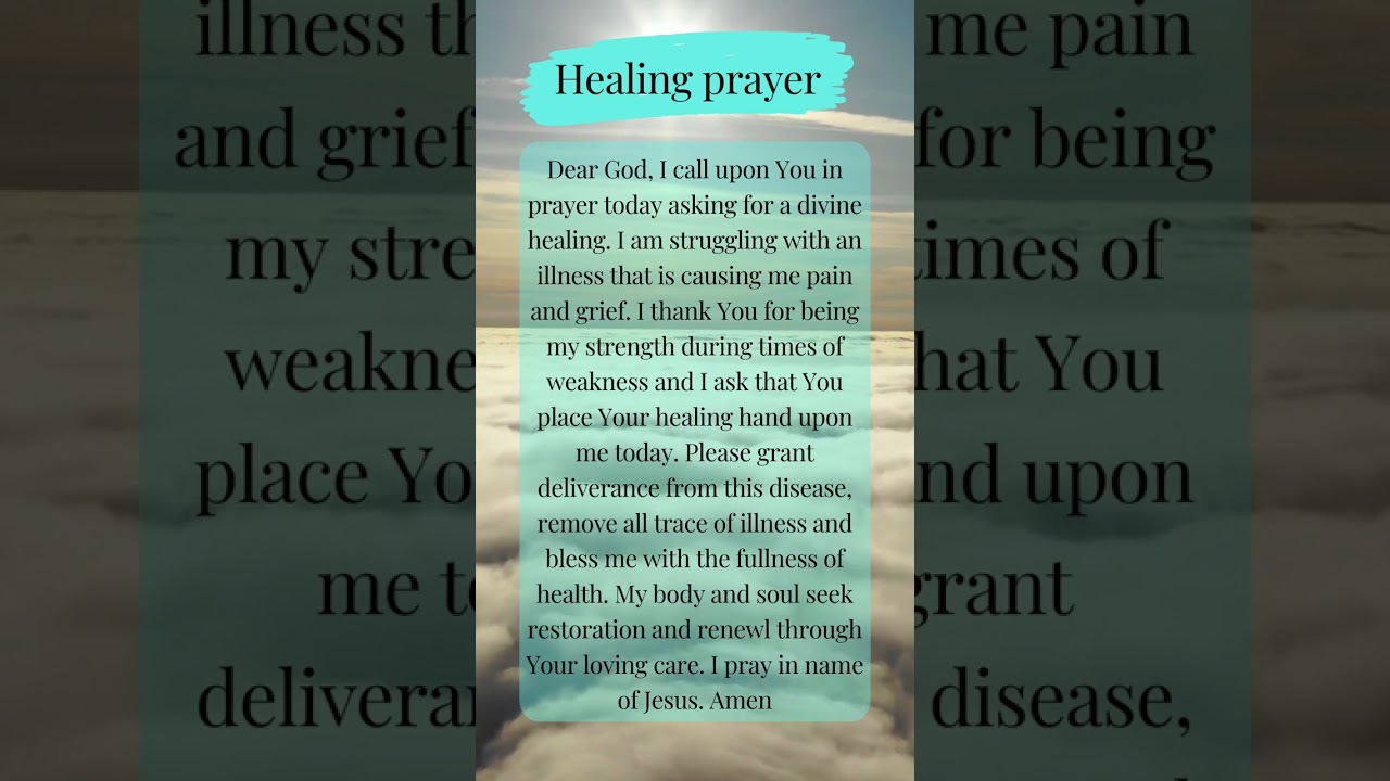 Healing Prayer: Trust in God's Power to Heal