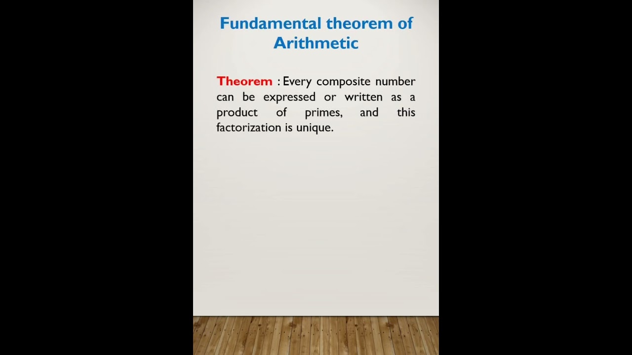 Understanding the Fundamental Theorem of Arithmetic: Prime Factorization Explained 🧮