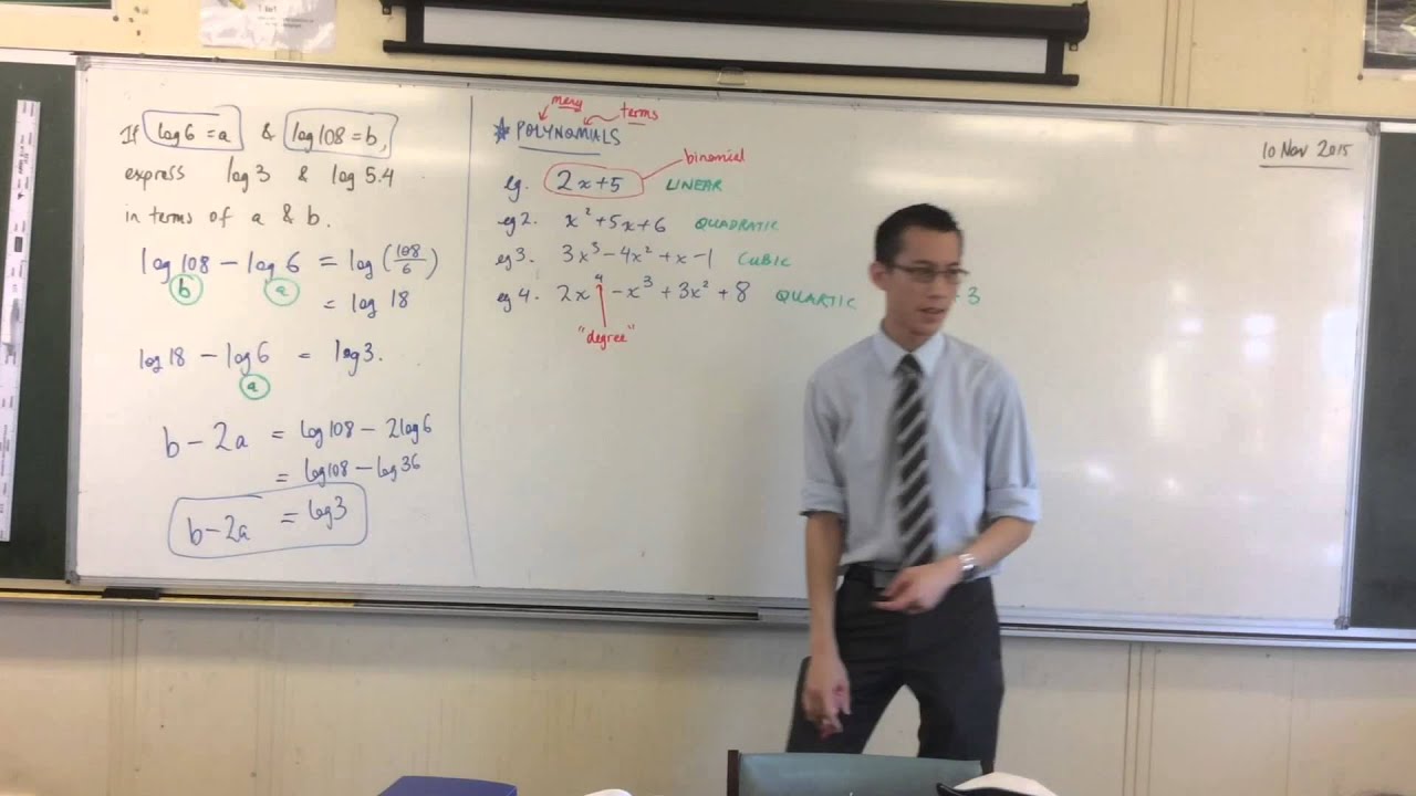 Polynomials (Part 1 of 3): Introduction to Polynomials