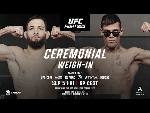 UFC Paris Weigh-In Live: Imavov vs Borralho 🥊