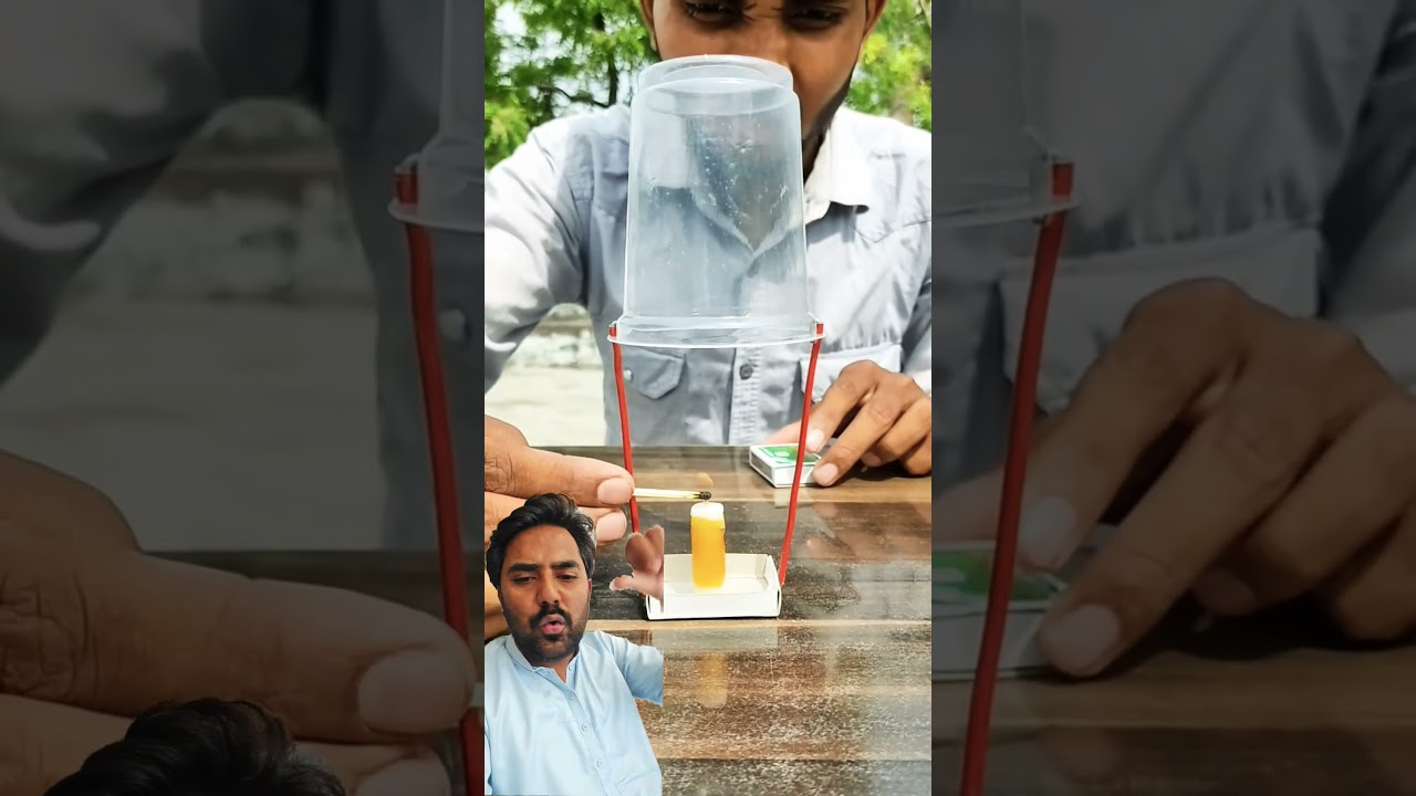 Flying Plastic Glass Candle Trick 🔥