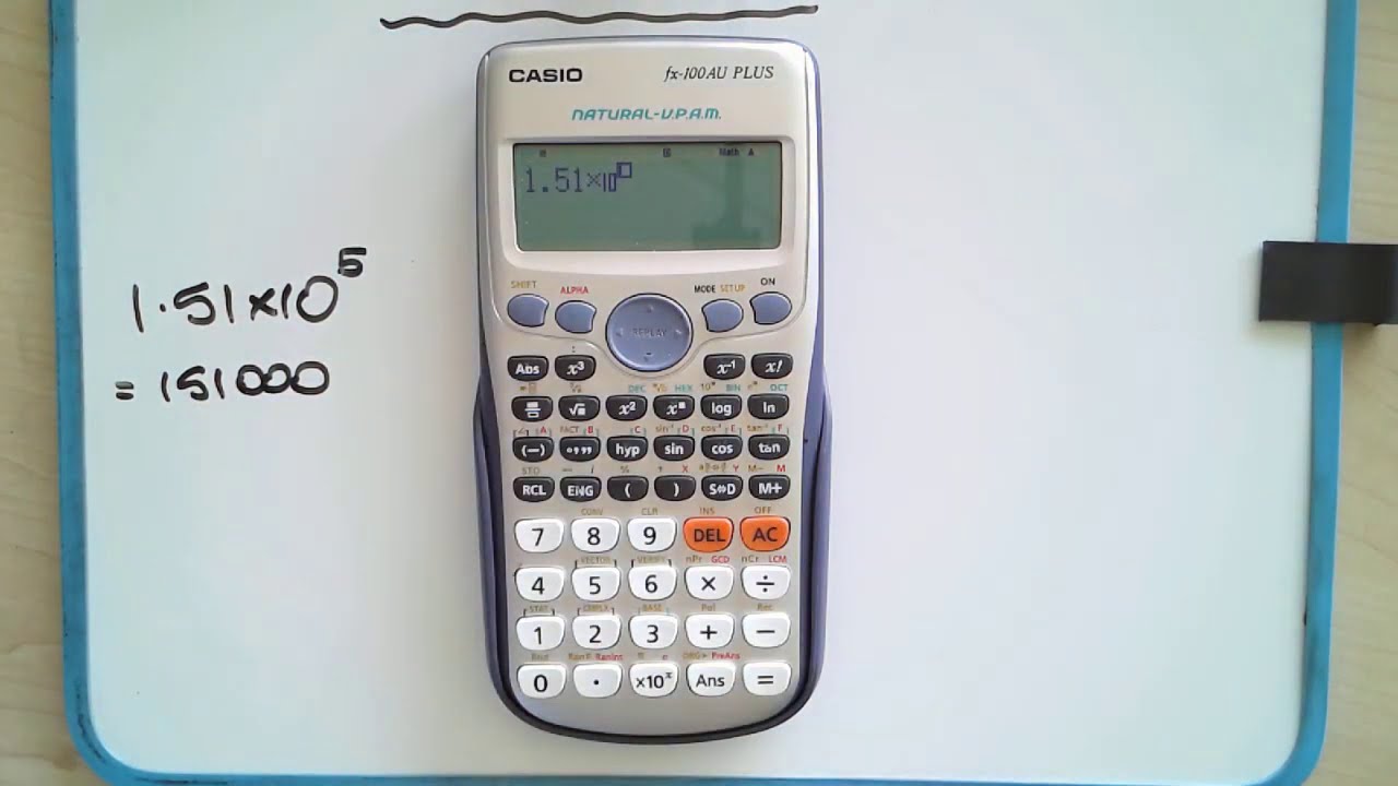 How to use scientific notation & significant figures on Casio scientific calculator fx-100AU