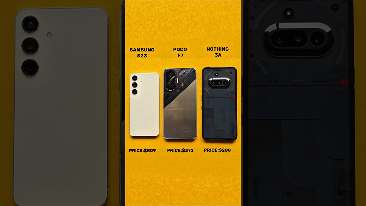 Nothing Phone 3A vs Poco F7 vs Samsung S23 Speed Test 🔥
