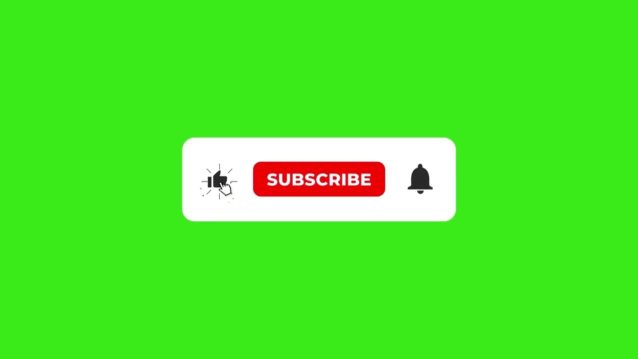 Subscribe Button with Green Screen 🎥